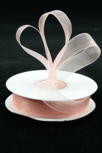 Organza Ribbon , Peach, 5/8 Inch x 25 Yards (1 Spool) SALE ITEM